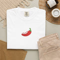 softly spiced red chili embroidered tee